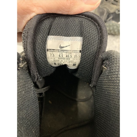 Nike Air Shoes Men’s Size 7.5 Zoom Barry Sanders Black On Black Turf - Picture 12 of 13